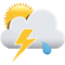 Céu limpo com tempestade eléctricas