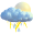 Céu limpo com tempestade eléctricas