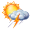 Céu limpo com tempestade eléctricas