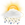 Céu limpo com algumas nuvens e aguaceiros
