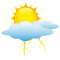 Céu limpo com tempestade eléctricas