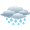Overcast with moderate rain