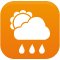 Nublado e pancadas de chuva